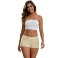 thumbnail image 4 of Unique Bargains Seamless Ice Silk Lace Trim Slip Shorts S Beige Y1, 4 of 6