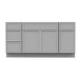 thumbnail image 6 of Vanity Art 69" Freestanding Bathroom Vanity Cabinet without Top in Gray, 6 of 6