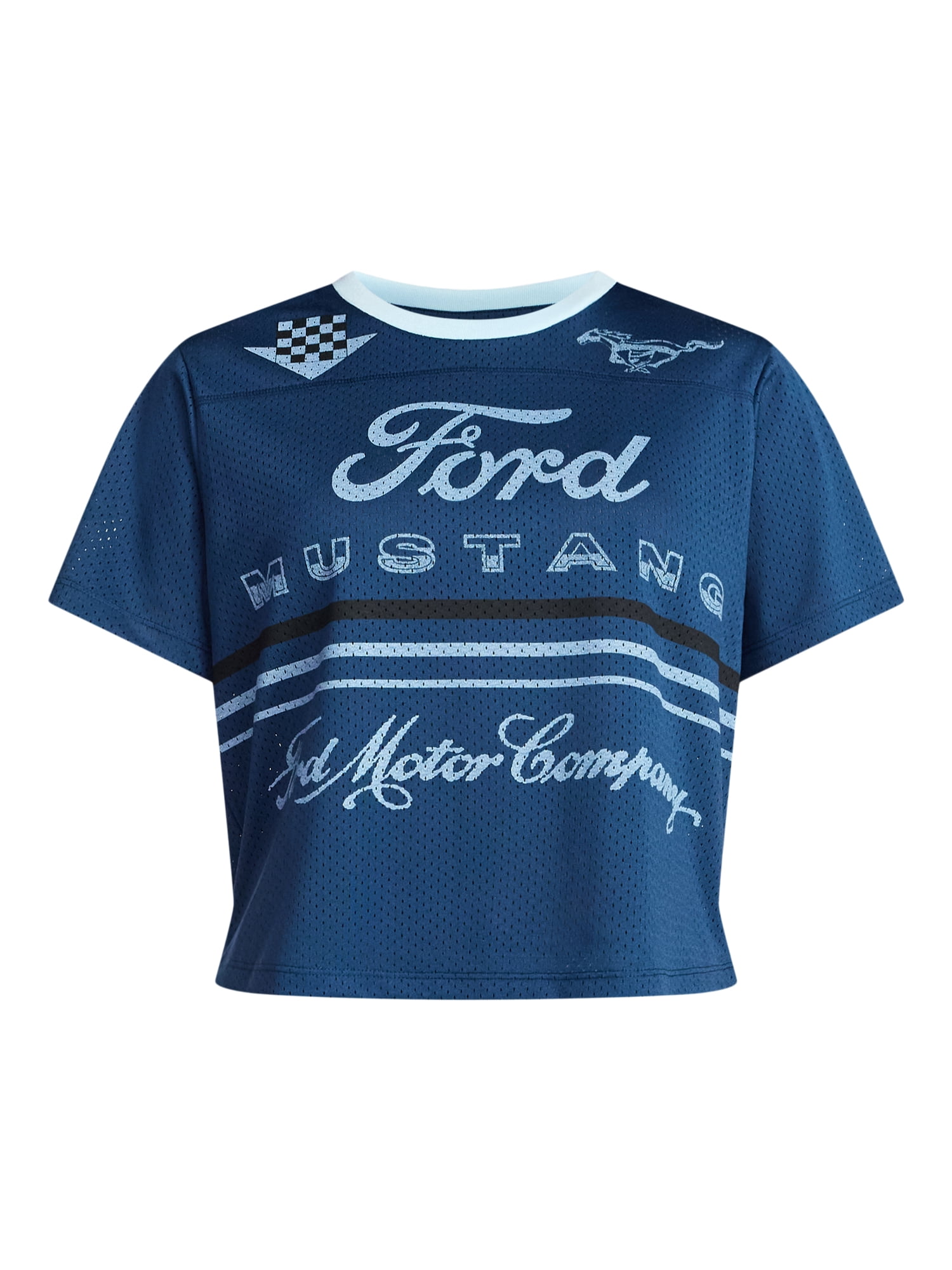 Ford Mustang Women's Graphic Jersey with Short Sleeves, Sizes XXS-XXL