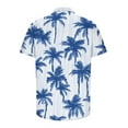thumbnail image 5 of ZCFZJW Mens Hawaiian Tropical Palm Tree Shirts Lightweight Casual Summer Short Sleeve Button Down Beach T-Shirts Fashion Vacation Outfit Clothes Blue XXXL, 5 of 5
