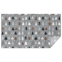 Gray Christmas Tree Pattern Rectangle Tablecloth 60"x102",Waterproof Polyester Rectangle Table Cloth, Wipeable Spillproof Polyester Tablecloth for Dining, Camping, Indoor and Outdoor