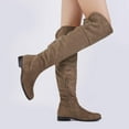 thumbnail image 5 of DREAM PAIRS Women's Fashion Over The Knee High Low Block Heel Riding Boots HI_FLAT KHAKI Size 8, 5 of 6