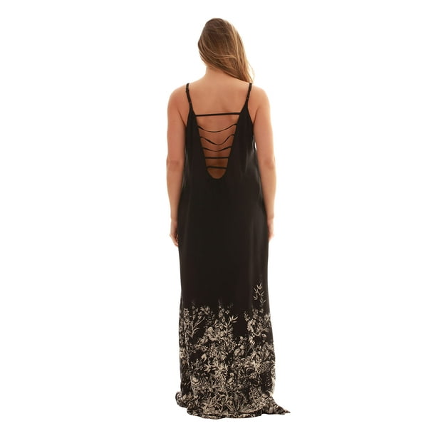Riviera Sun Tie Dye Spaghetti Strap Maxi Dress (Border Print Dress