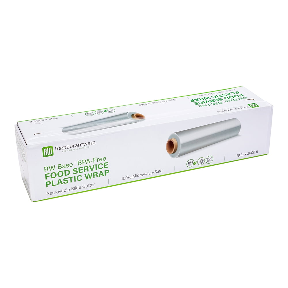 Plastic Wrap 12 Inch x 500 Square Foot Cling Wrap Food Wrap with Slide  Cutter, Microwave Safe, BPA-Free, Clear Plastic Wrap Roll, Non Tear,  Securely