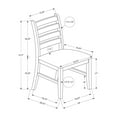 thumbnail image 2 of Monarch Specialties Dining Chair, 38" Height, Dining Room, Kitchen, Set Of 2, Side, Upholstered, Antique White, Beige Linen Look, Transitional, 2 of 3