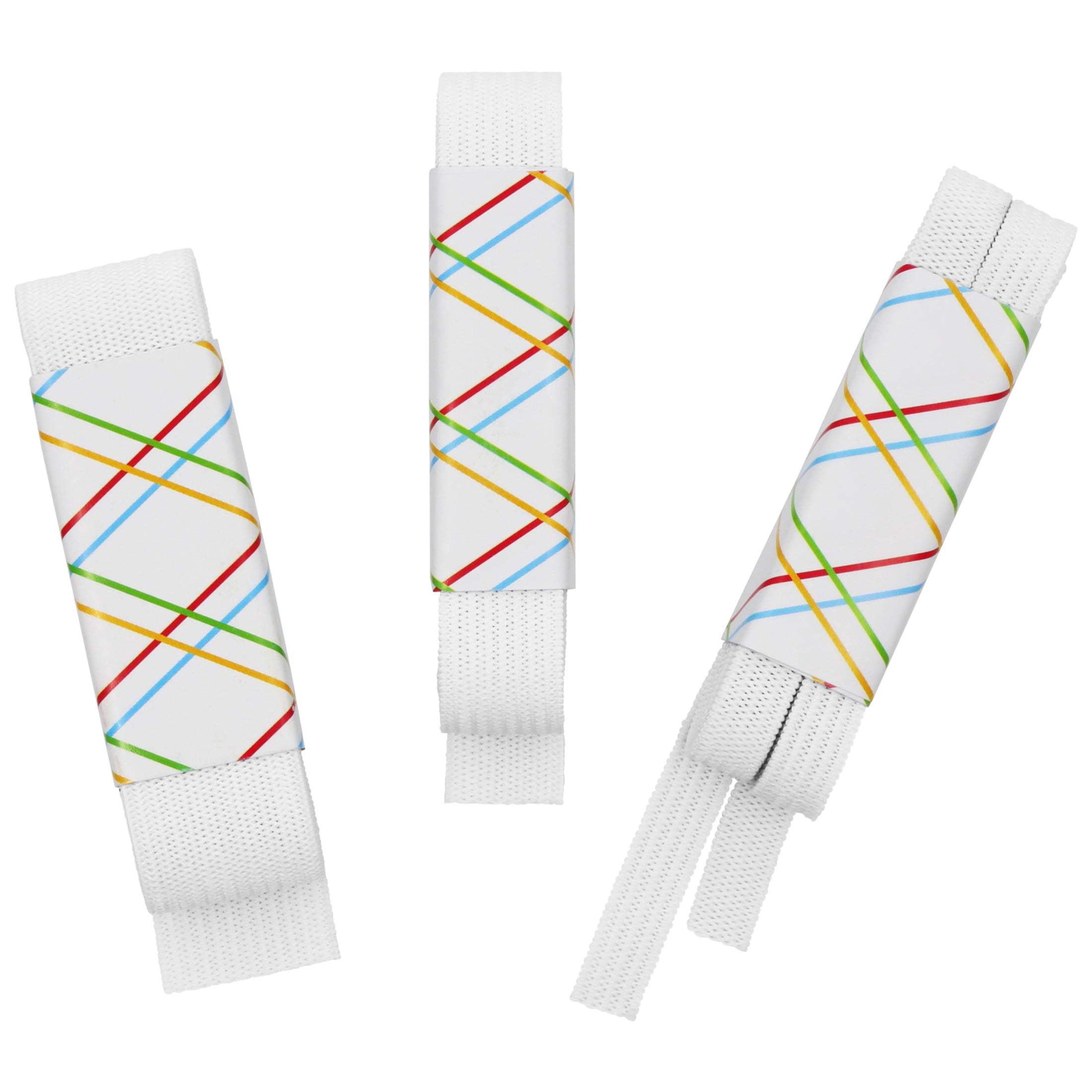 (6 pack) Elastic Value Pack, 3 Piece, White