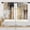 Abstract Brown, variant on Black Grey Kitchen Curtains 63 Inch Length Geometric Window Curtains Set of 2, Gray White Curtain for Bedroom Living Room, Modern Abstract Kitchen Decor 42x63 Inch