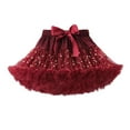 thumbnail image 4 of HAOTAGS Fluffy Skirts GirlsAdjustable Performance Elastic Waist Mini Skirt Red XS, 4 of 6