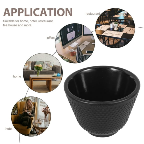 LIFKOME Cast Iron Kung Fu Tea Cups for Households and Offices Asian Teacups Tea House Tea Cup Retro Style Chinese Tea Cup 80ml Cast Iron Tea Tasting Cup