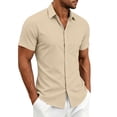 thumbnail image 5 of Guluxicc Men's Dress Shirts with Pockets Button Down Collared Short Sleeve Business Casual Tops for Everyday Wear Spring Summer Casual Outfits, 5 of 8
