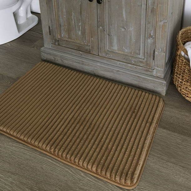 Mainstays Quick Dry Memory Foam Bath Rug, Acorn, 20" x 30" Walmart