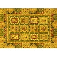 thumbnail image 1 of Ahgly Company Machine Washable Indoor Rectangle Abstract Yellow Modern Area Rugs, 2' x 5', 1 of 4