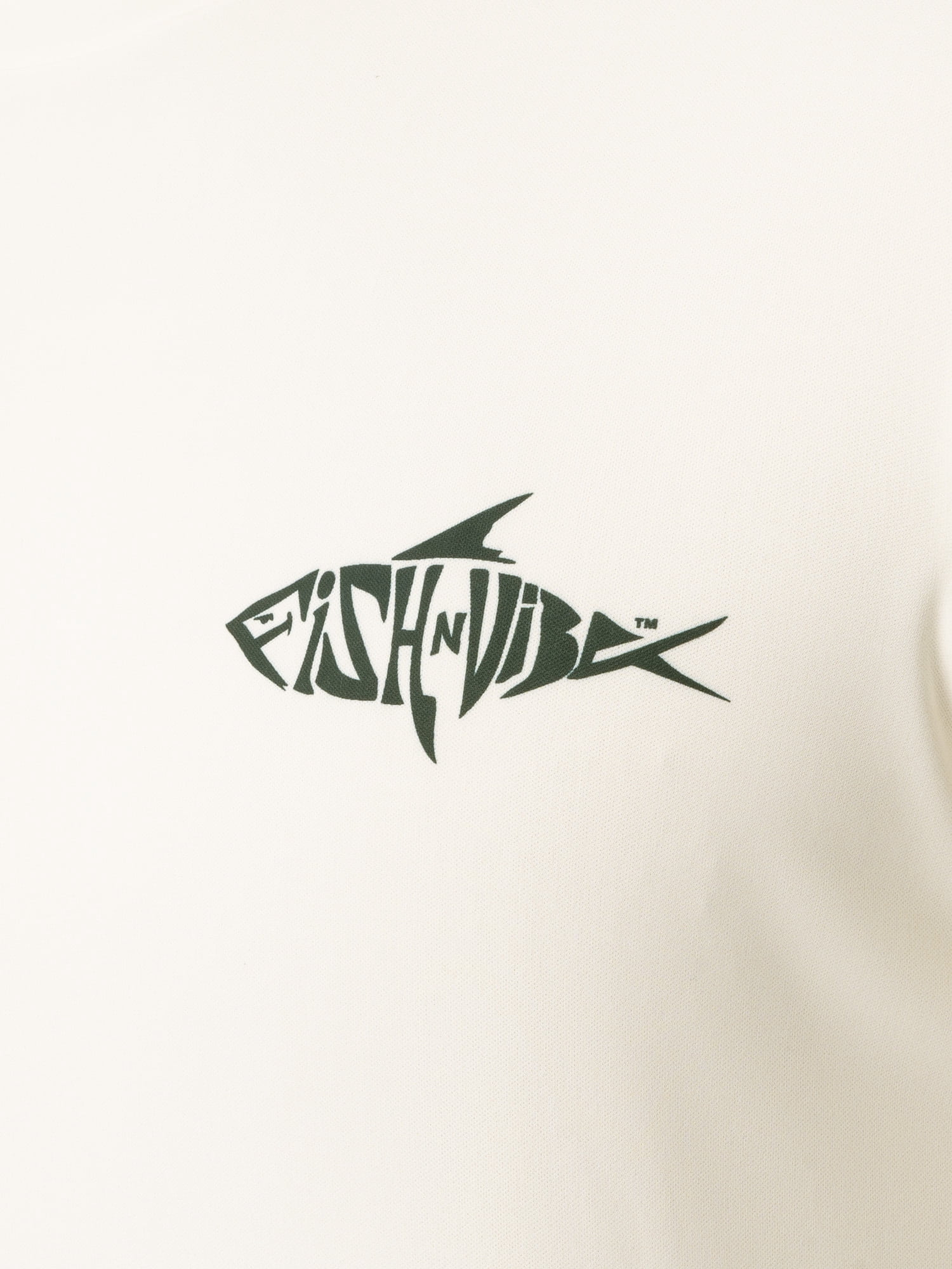 Fish N Vibe Men's Long Sleeve Performance Fishing Graphic Tee, Cream Swirly Rainbow Trout, Medium