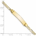 thumbnail image 3 of 10K Yellow Gold Figaro Link Id Bracelet (8 X 5.25) Made In United States 10fg80id-8, 3 of 5