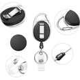 thumbnail image 4 of MRSXXNTY 6 Pack ID Badge Holder with Clip Badge Reels Retractable Heavy Duty Clear Id Card Vertical Lanyard Holder with Carabiner Badge Reel with 21.6 inches Pull Cord, 4 of 7