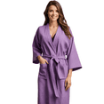 thumbnail image 4 of Elegani Robes - Women's 100% Turkish Cotton Waffle Kimono Long Below the Knee Bathrobe (Luxury & Comfort)-Lavender Purple (Small), 4 of 5