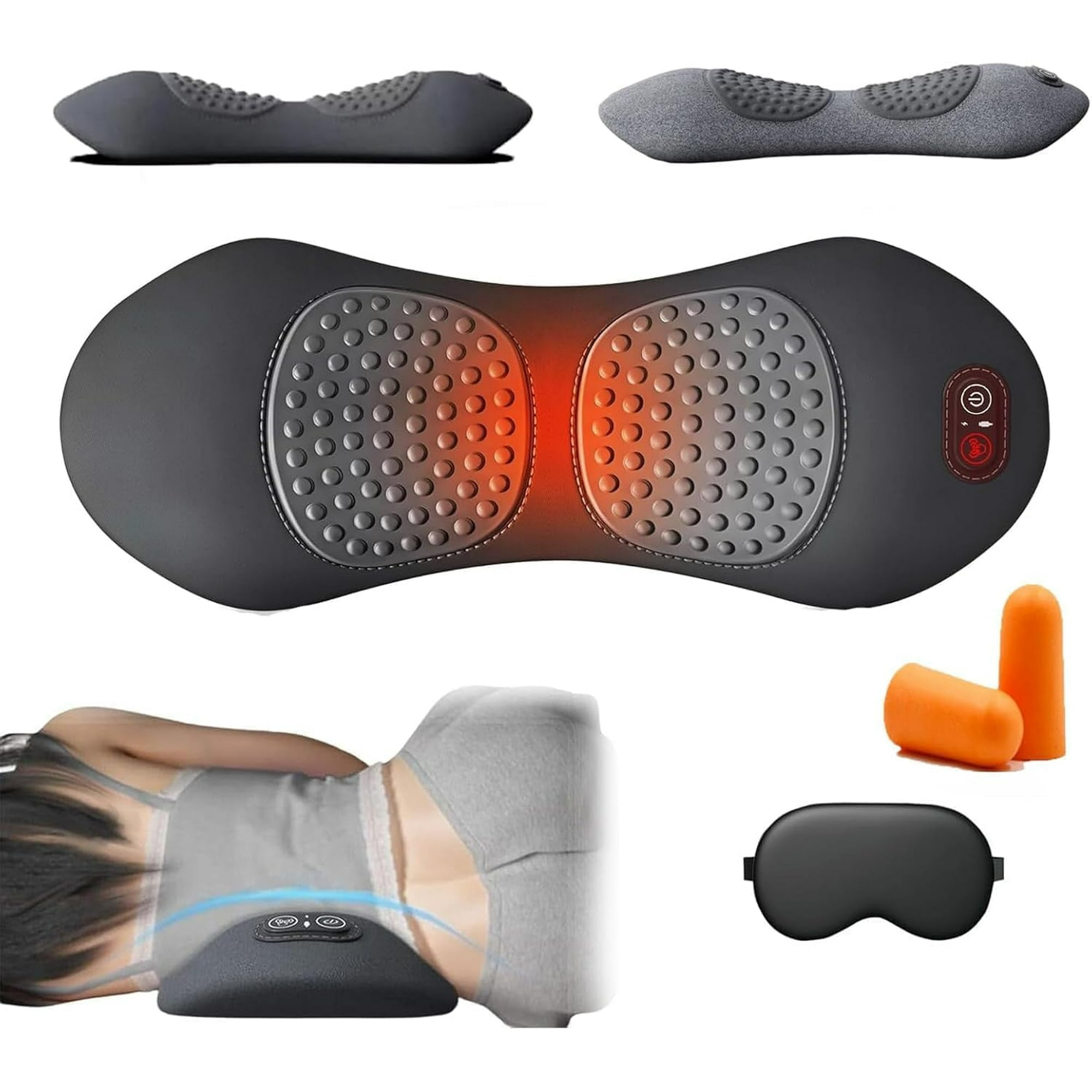 Smooth Spine Triple Fusion Back Massager, 2026 Upgraded 3 in 1 Back Massager, Massage Relaxer for Neck,Lumbar Support pillow ,Shoulders and Back Suitable For Pain Relief ,Back Massager(#B)