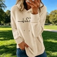 thumbnail image 5 of Ounisa Women's Thick Fleece Heart Print Long Sleeve Hooded Sweatshirt, Plush Warm Pullover with Soft Lining for Winter Comfort, 5 of 9
