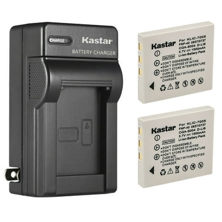 Kastar 2-Pack Battery and AC Wall Charger Replacement for Sanyo NP-40 Battery Sanyo UF553436 Charger Sanyo Xacti VPC-E870 Xacti VPC-E870G Xacti VPC-E875 Xacti VPC-E875EX Xacti VPC-E890