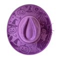 thumbnail image 4 of Women Halloween Classic Western Cowboy Hat Unisex Adult Faux Western Embossed Art Fedora For Holiday Party Headwear, 4 of 9