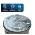 thumbnail image 3 of Galvanized Steel Trash Cans with Lids - 2 Pack, 20 Gallon Round Outdoor Garbage Bins - Gray Metal Trash Can for Yard, Patio, Garage, 3 of 9