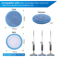 thumbnail image 3 of Replacement Steam Mop Pads for Shark S7000AMZ S7001 Steam Mop, Steam & Scrub All-in-One Scrubbing and Sanitizing, Dirt Grip Scrub Washable Pads, 8 Pack, 3 of 6