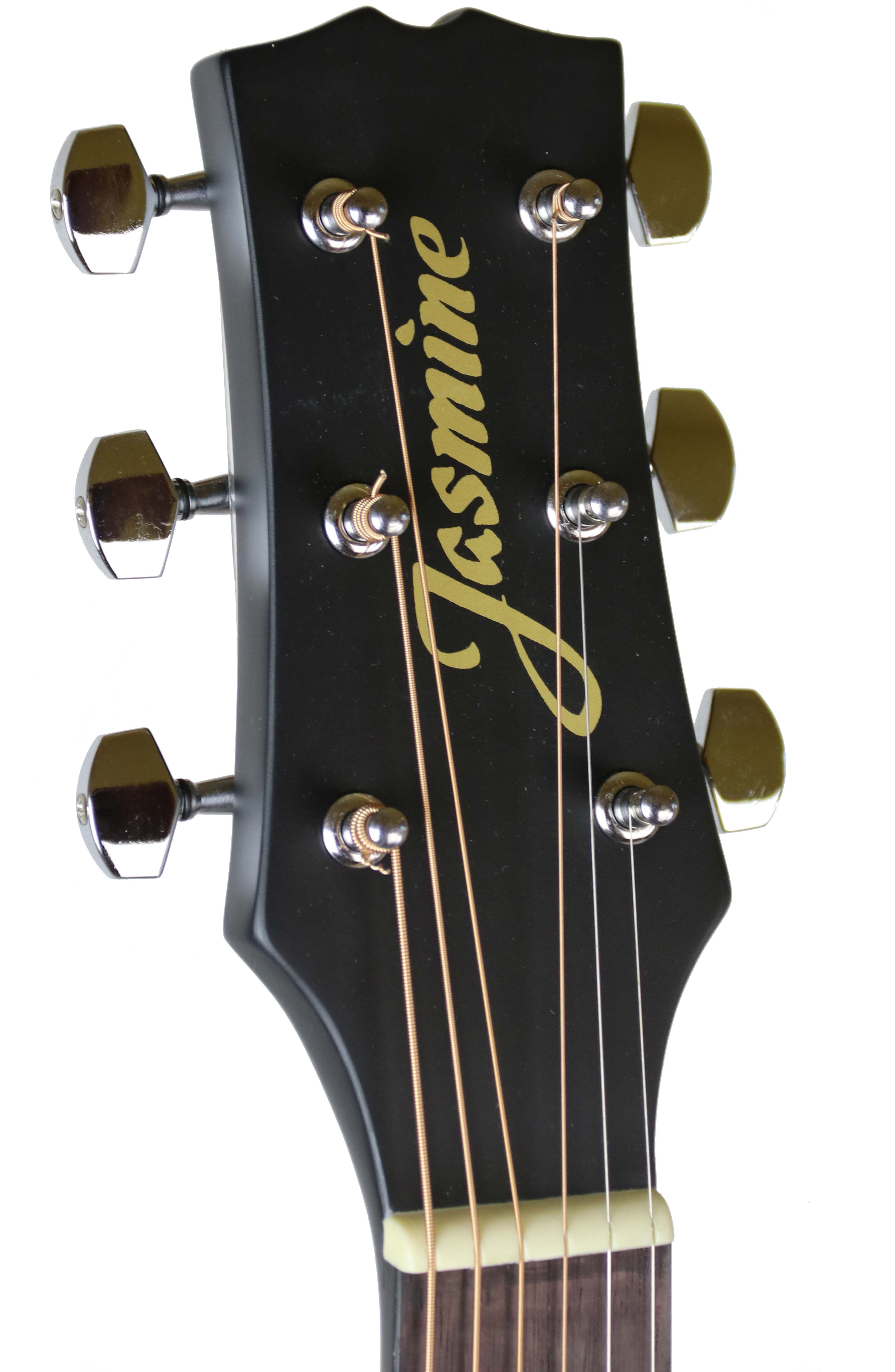 Jasmine S35 Dreadnought Acoustic Guitar - Matte Black w/ Gig Bag