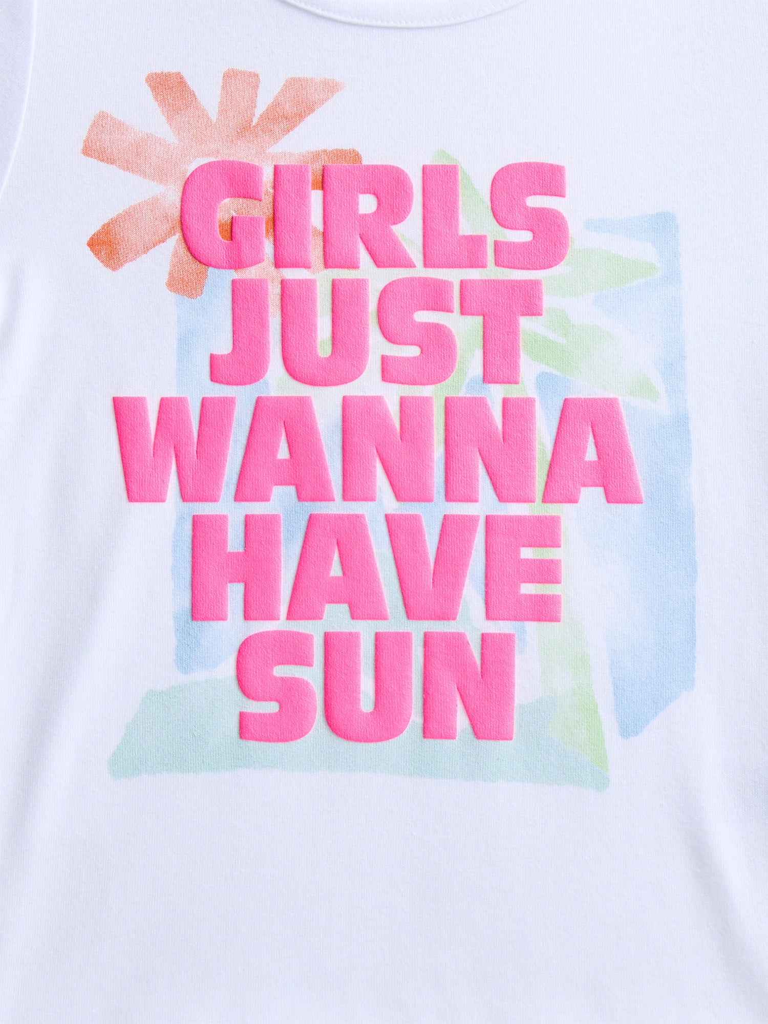 Wonder Nation Girls Embellished Graphic Tee with Short Sleeves, Sizes 4-18 & Plus