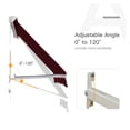 thumbnail image 5 of 6' Retractable Window Awning - Patio Sun Shade Shelter - Aluminum Frame - Wine Red - Covers 2 Windows, 5 of 9