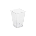 thumbnail image 2 of Mini Serve 4 oz Square Clear Plastic Tall Medium Kova Cup - 2" x 2" x 3" - 320 count box, 2 of 6
