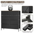 thumbnail image 5 of PayLessHere 9-Drawer Fabric Dresser,Sturdy Storage Tower Dresser for Bedroom with Metal Frame,Clothes Organizer Easy-Pull Fabric Bins for Bedroom,Closet,Nature, 5 of 7