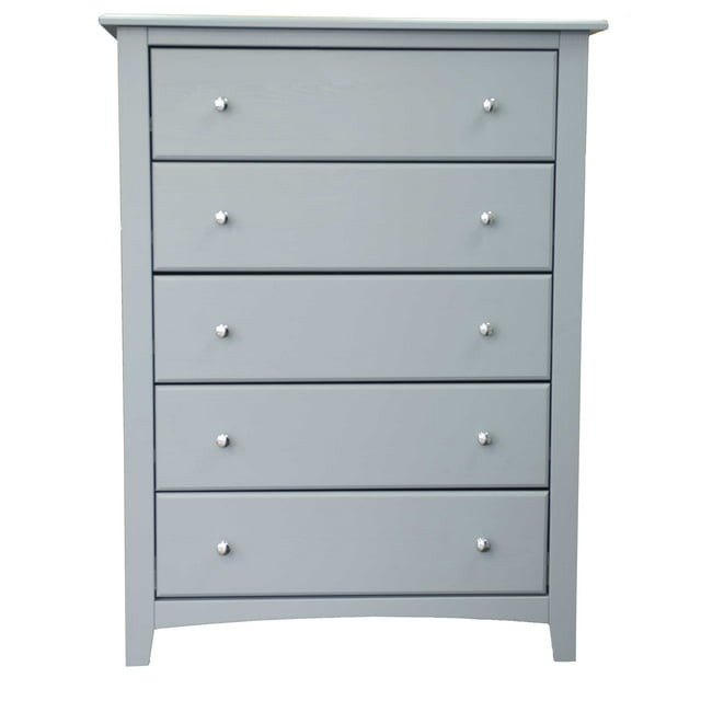 Solid Wood Five Drawer Chest