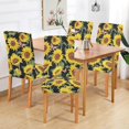 thumbnail image 6 of Sunflower Dining Chair Covers Set of 4, Stretch Kitchen Chair Slipcover Washable Removable Chair Covers Protector for Dining Room, Hotel and Ceremony, 6 of 6