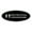 Black/Silver, variant on Oval Restrooms Right Arrow Sign (Red) - Small 2x5"