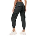 thumbnail image 2 of QATAINLAV Women's Lightweight Hiking Cargo Pants Casual Drawstring Elastic Bottom Joggers Sweatpants Outdoor Quick Dry Travel Work Trousers with Pockets Dark Gray XS Mother's Day Gifts, 2 of 8