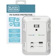 thumbnail image 1 of Cargador de pared USB, protector contra sobretensiones, 5 salidas, color negro y decker, 1 of 9