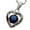 Dark-Blue, variant on R.H Jewelry Womens Stainless Steel Heart Pendant Mother in Law Pink Crystal Pendant