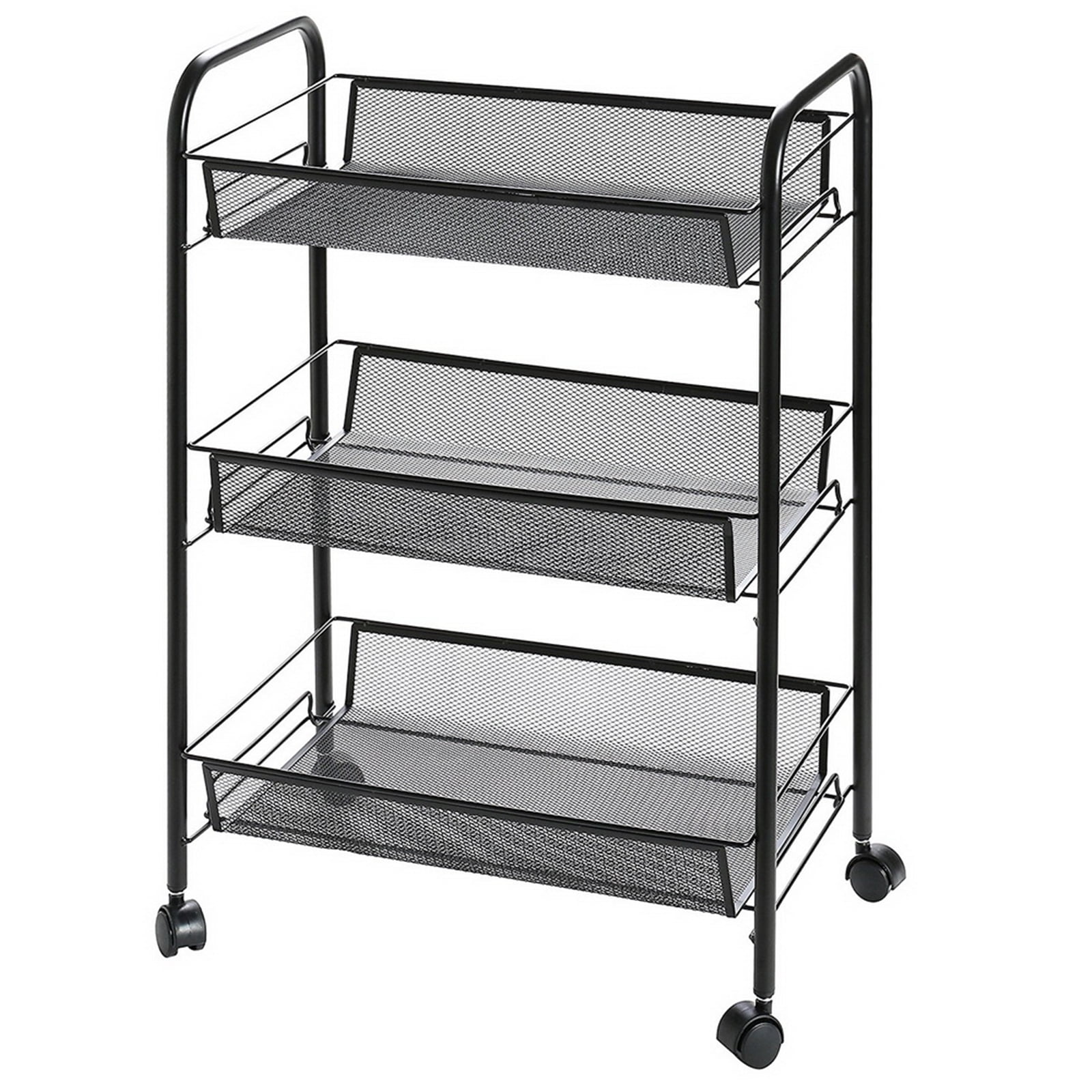Utility Cart 3 Tier Rolling Cart Steel Wire Basket Kitchen Storage utility-cart-3-tier-rolling-cart-steel-wire-basket-kitchen-storage