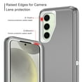 thumbnail image 3 of Petocase for Samsung Galaxy S25 Plus,S24 Plus Case,Shockproof Dust/Drop Proof 3-Layer Protection Rugged Heavy Duty Cover Case for Galaxy S25 Plus/S24 Plus,Gray/White, 3 of 7