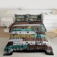 thumbnail image 2 of jejeloiu Vintage Windmill Queen Comforter Set,Country Farmhouse Lodge Bedding Comforter Set For Adults Reversible 3 Pieces, 2 of 8