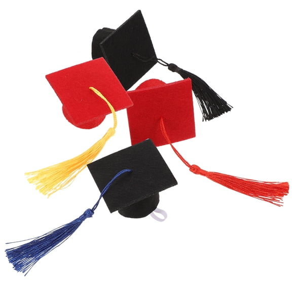 SWETRACE Assorted Color Graduation Caps with Tassel Photo Prop Party Supply 4 Pieces