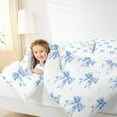 thumbnail image 4 of Feelyou Blue Kawaii Ribbon Queen Comforter Set, Cartoon Stars Print Bedding Sets, Teens Boys Girls Kids Reversible Bedding Comforter Set, Breathable Home Decor, 3pcs, 4 of 8