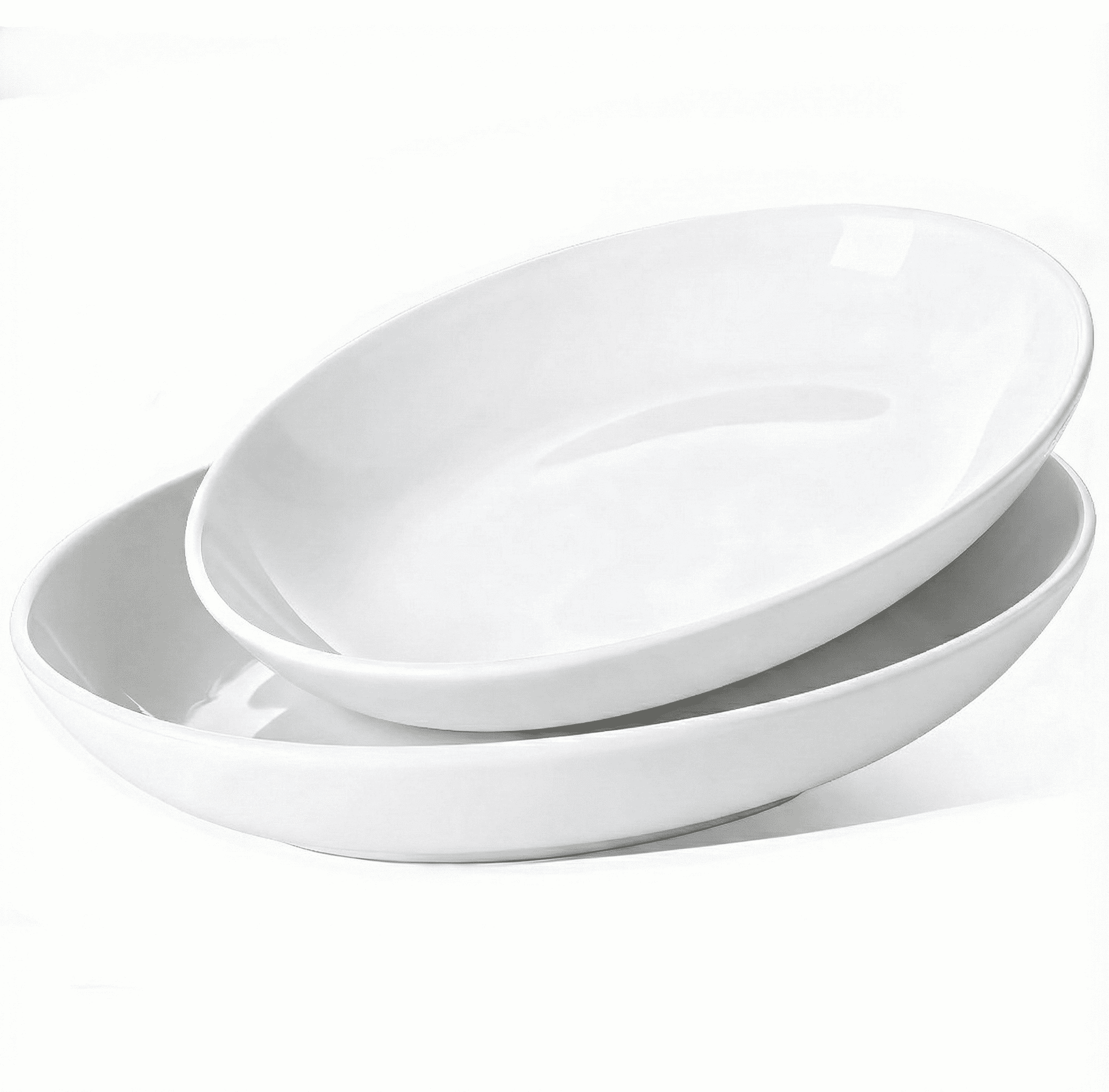  17.5cmプレート2枚セット　シノワズリホワイト XINLTC-14 Inch Ceramic Serving Platter Set of 2,Dinner plates for