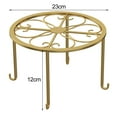 thumbnail image 5 of Ettsollp 1/3 Pcs Flowerpot Stand Hollow Out Stable Anti-skid Max Load Bearing Wide Platform Metal Plant Holder Round Flower Pot Support Outdoor Balcony Garden Potted Plant Shelf, 5 of 7