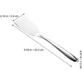 thumbnail image 4 of ABCISI 2pcs Stainless Steel Metal Spatula Set, 304 Stainless Steel Kitchen Turner, Cooking Flipping Serving Utensils for Steak, Teppanyaki, Pizza, Pancakes, 9.94*2.16in, 4 of 9