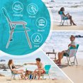 thumbnail image 6 of WEJOY Tall Beach Chair High Sitting Beach Chairs, Outdoor Folding Lawn Chairs for Adults, Cyan, 6 of 7