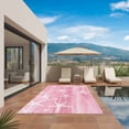 thumbnail image 2 of Pink Coastal Outdoor Rug 5x8 Ft, Non Slip Washable Area Rug, Summer Ocean Waves Ombre Sea Starfish Patio Rugs Carpet Runner, Large Floor Mat for Indoor/Outdoor Deck Porch Camping, 2 of 8