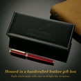 thumbnail image 6 of BEILUNER Red Fountain Pen,Stunning Luxury Pen,24K Gilded Nib(Medium),Gorgeous 24K Gold Finish,German Schneider Ink Converter,Trustworthy Pen Gift for Men&Women-Elegant,Executive,Nice Pen for Writing, 6 of 9
