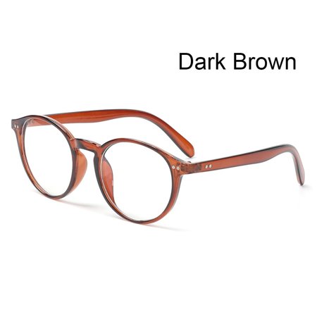 Fashion Retro Ultralight PC Frame Flat Mirror Eyewear Blue Light Blocking Glasses Optical Spectacles Gaming Filter Glasses DARK BROWN