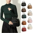 thumbnail image 3 of Bousalutend Crossbody Bag,Classic Multifunctional Compartments Adjustable Wide Shoulder Strap Leather Crossbody Bag, 3 of 7